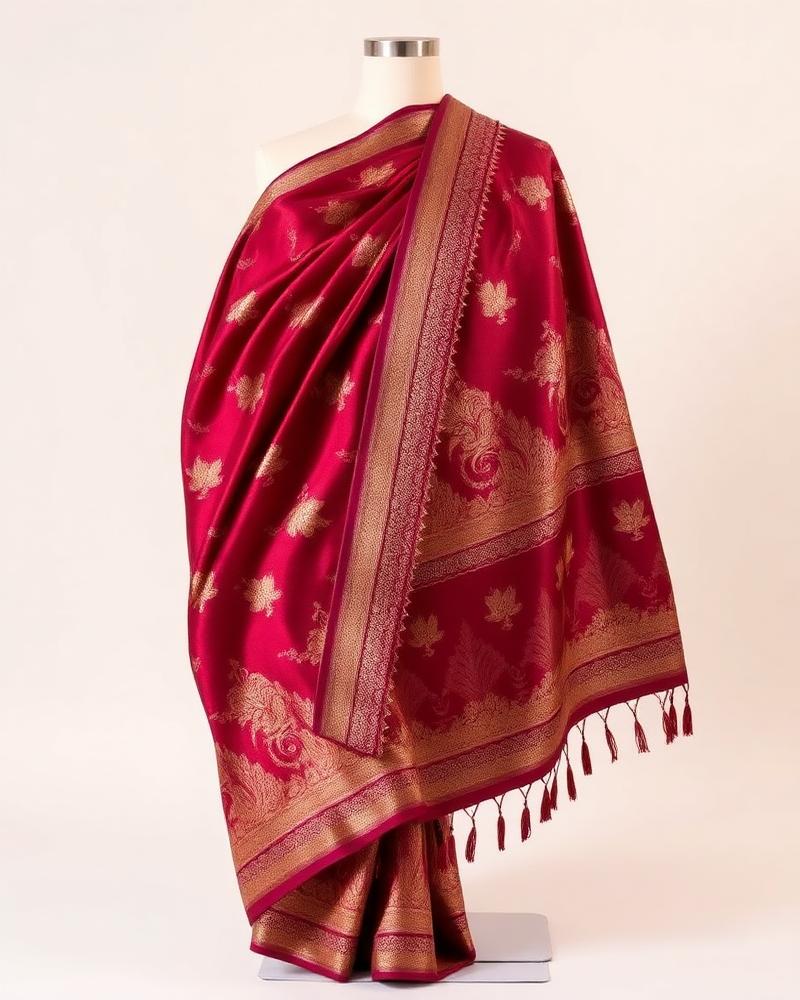 Rajwada Maroon Banarasi
