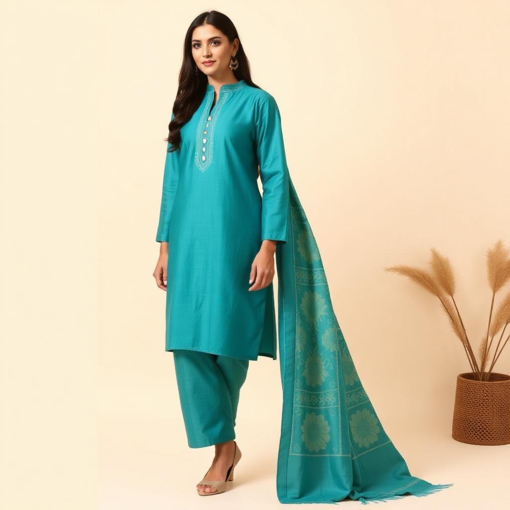 Neel Teal Kurta Set