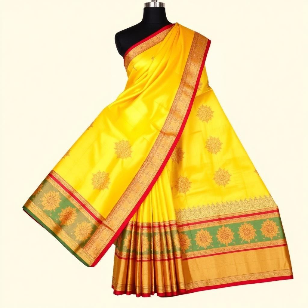 Peela Yellow Kanjivaram